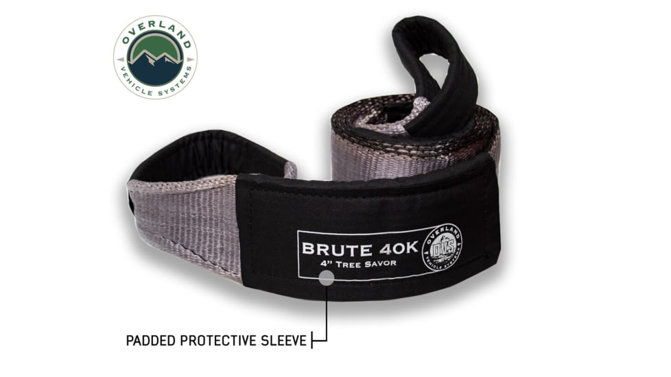 Overland Vehicle Systems Tow Strap, 40000 lbs, 4in x 8ft, Black, 19079916