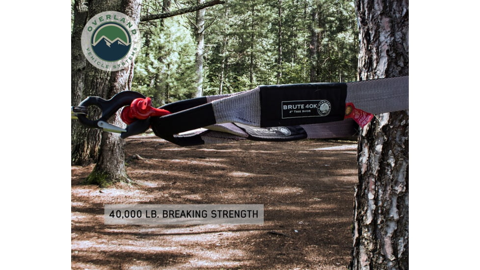 Overland Vehicle Systems Tow Strap, 40000 lbs, 4in x 8ft, Black, 19079916