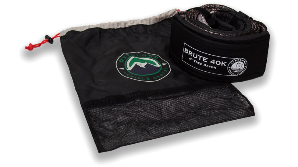 Overland Vehicle Systems Tow Strap, 40000 lbs, 4in x 8ft, Black, 19079916