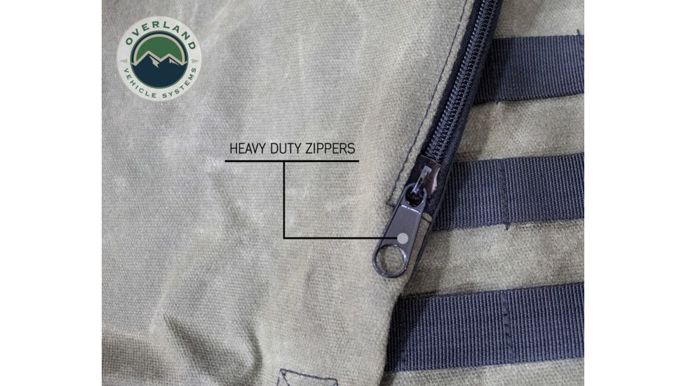 Overland Vehicle Systems Trash Bag, Tire Mount, #16 Waxed Canvas, Extra Large, 21099941