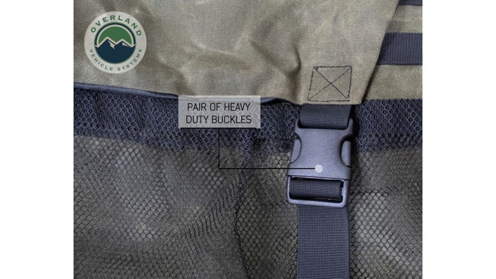 Overland Vehicle Systems Trash Bag, Tire Mount, #16 Waxed Canvas, Extra Large, 21099941