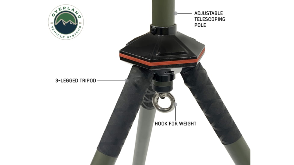 Overland Vehicle Systems Wild Land Camping Gear - Encounter Light With 3 Removeable Pods, Green, 15059901