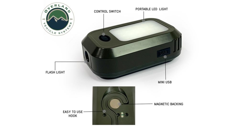 Overland Vehicle Systems Wild Land Camping Gear, UFO Solar Light, Light Pods, Speaker, 15049901