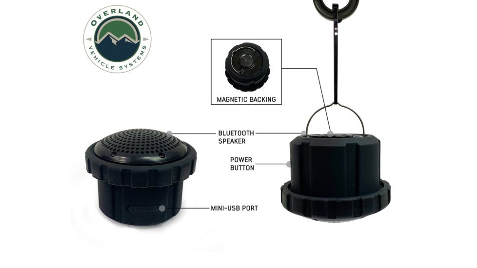 Overland Vehicle Systems Wild Land Camping Gear, UFO Solar Light, Light Pods, Speaker, 15049901
