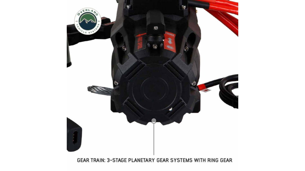 Overland Vehicle Systems Winch w/ Steel Cable Wireless Remote, 12.0 Winch, 19119901