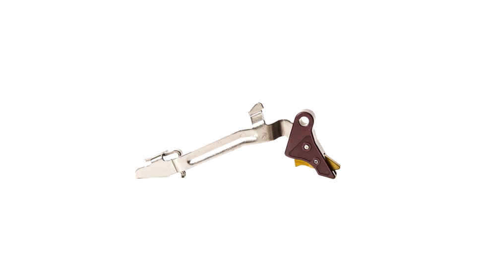 Overwatch Precision DAT Trigger for .45 ACP, 10mm Auto, Black Cherry Shoe/Burned Gold Safety, 26245