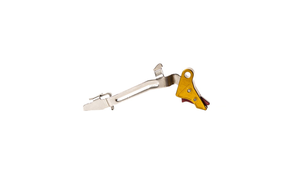 Overwatch Precision DAT Trigger for .45 ACP, 10mm Auto, Burned Gold Shoe/Black Cherry Safety, 26254