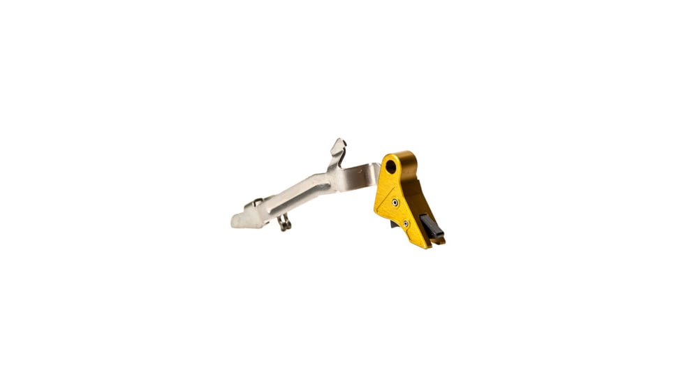 Overwatch Precision DAT Trigger for .45 ACP, 10mm Auto, Burned Gold Shoe/Black Safety, 26252