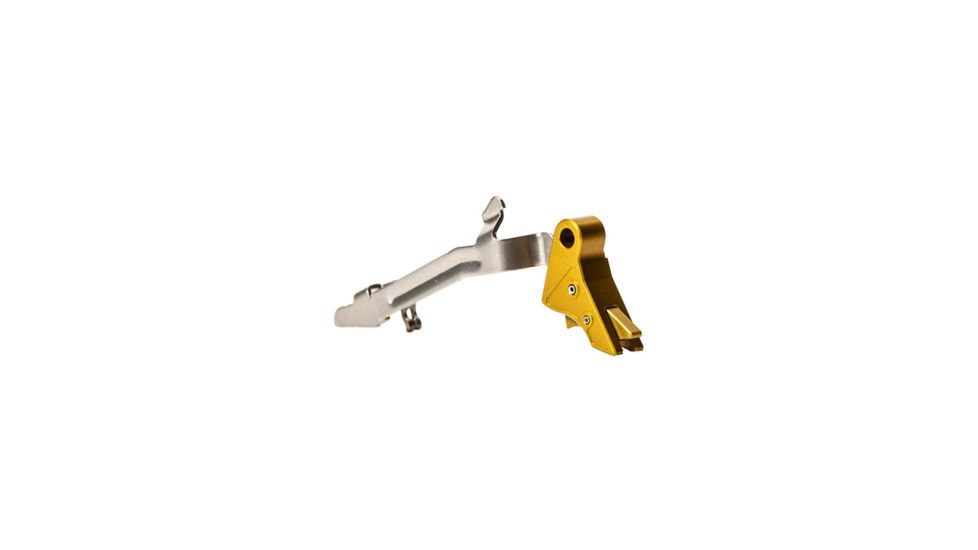 Overwatch Precision DAT Trigger for .45 ACP, 10mm Auto, Burned Gold Shoe/Burned Gold Safety, 26255