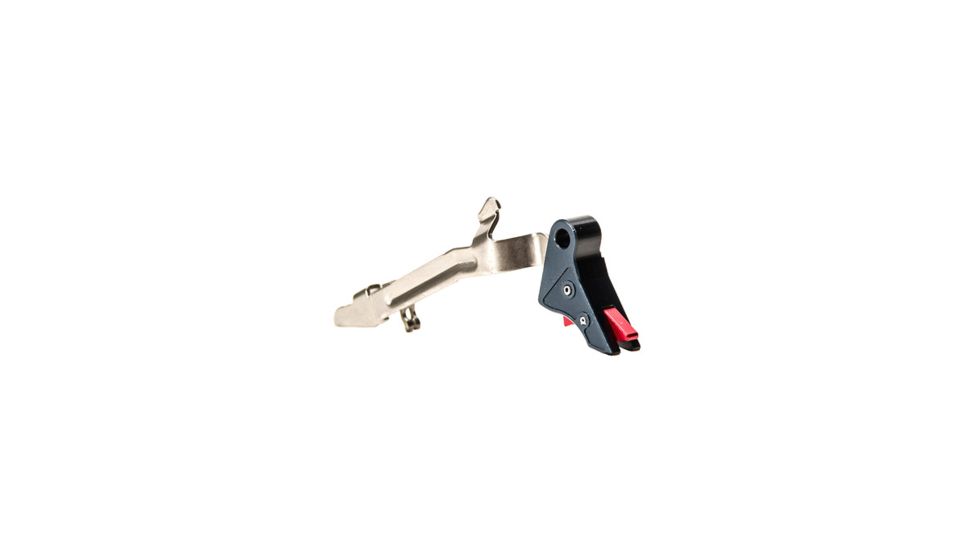 Overwatch Precision DAT Trigger for .45 ACP, 10mm Auto, Midnight Blue Shoe/Bright Red Safety, 26236