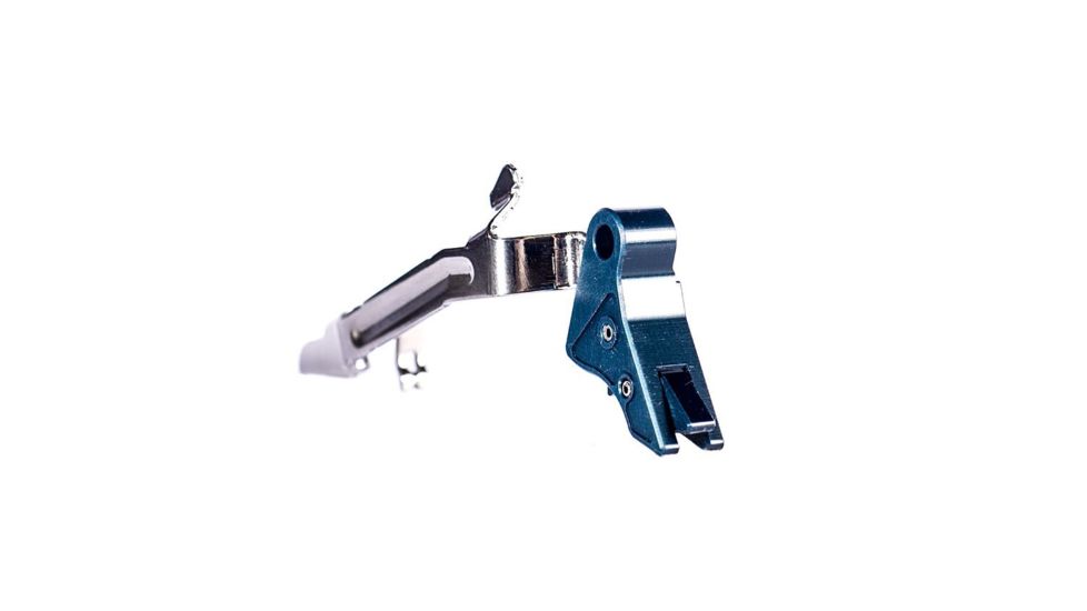 Overwatch Precision DAT Trigger for .45 ACP, 10mm Auto, Blue Shoe/Blue Safety 26233
