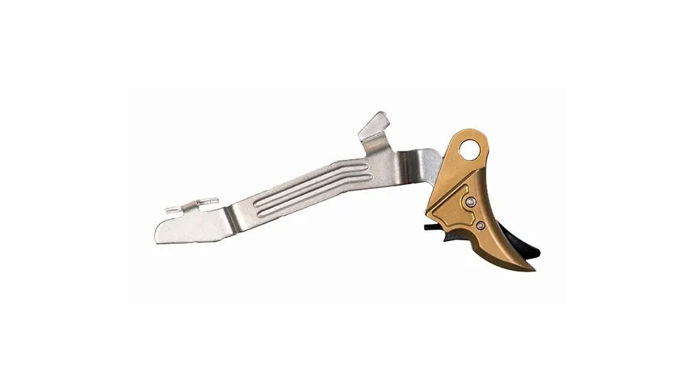 Overwatch Precision Falx Trigger for Glock 19X, Flat, Hard Coat Anodized, FDE/Black, 257F2