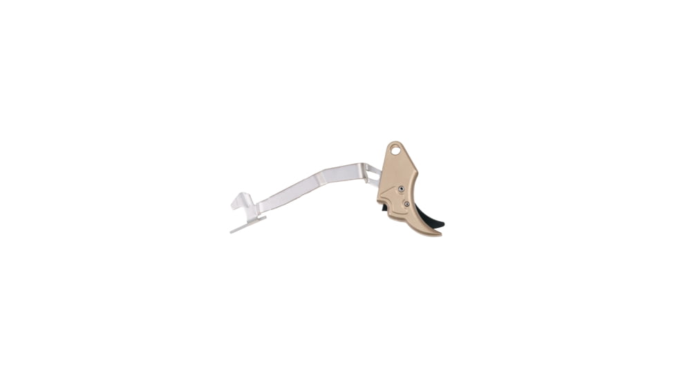 Overwatch Precision Falx Trigger for Smith and Wesson, Curved, NP3, FDE/Black, 445F2
