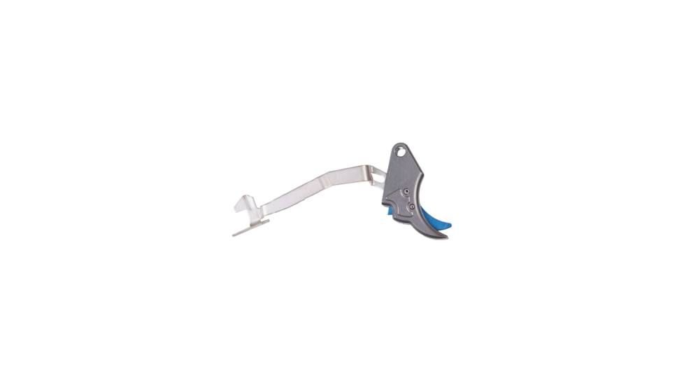 Overwatch Precision Falx Trigger for Smith and Wesson, Curved, NP3, Gun Metal Gray/Blue, 44597