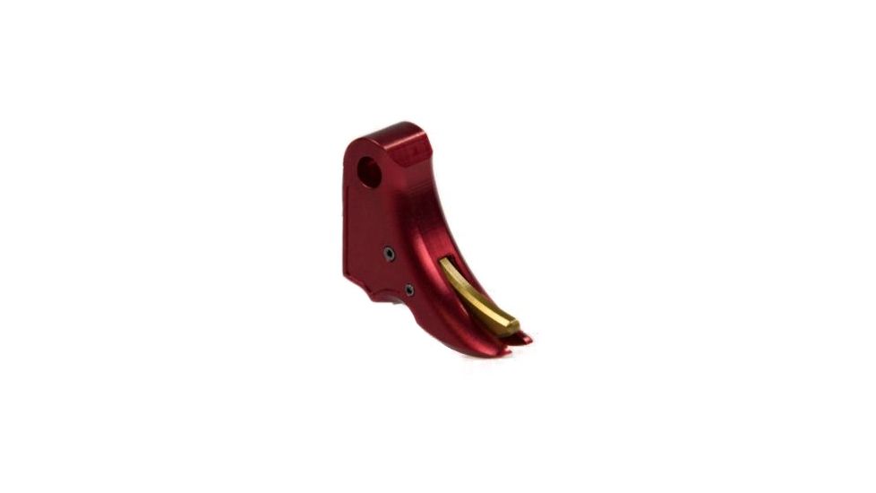 Overwatch Precision Falx Trigger Shoe Only, Bright Red Shoe/Burned Gold Safety, Glock Handguns, 20565