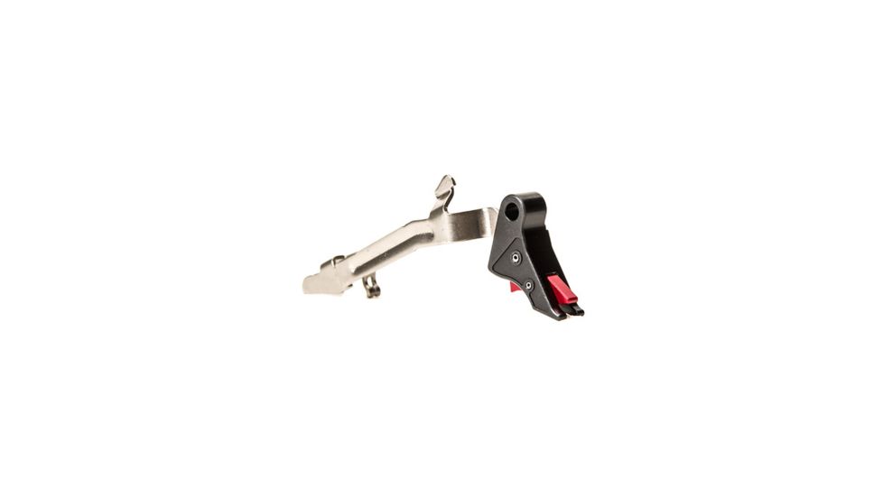 Overwatch Precision TAC Trigger for .45 ACP, 10mm Auto, Black Shoe/Bright Red Safety, 26326