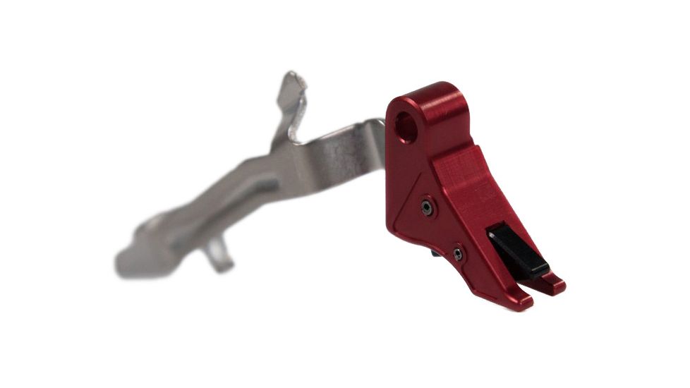 Overwatch Precision TAC Trigger Shoe Only, Bright Red Shoe/Black Safety, Glock Handguns, 20362