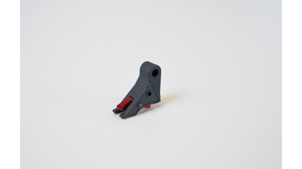 Overwatch Precision TAC Trigger Shoe Only, Gunmetal Gray Shoe, Red Safety, 20396