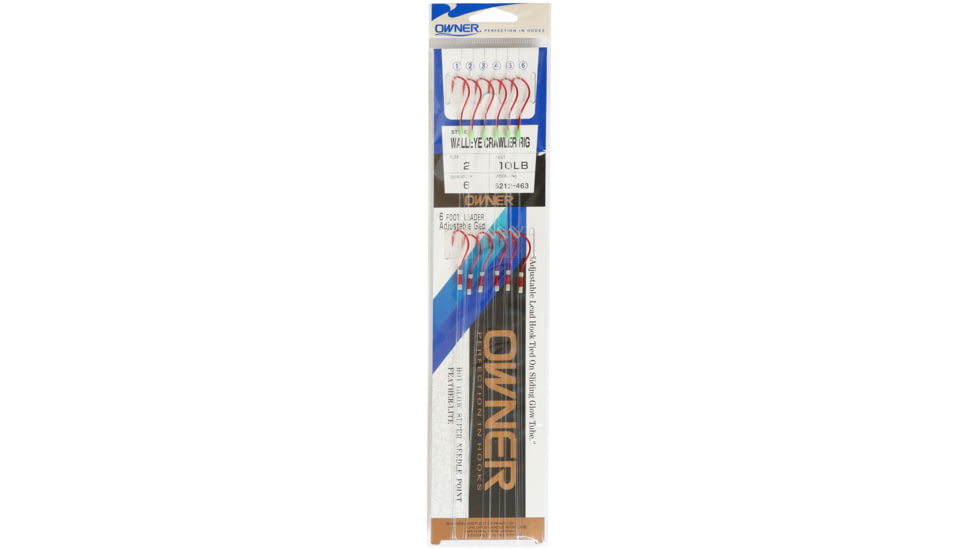 Owner Hooks Dual Hook Crawler Rig, 2, 5212-463