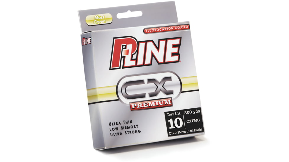 P-Line CX Premium Fluorocarbon-Coated Mono Filler Spool 15lb 300yd Moss Green, CXFMG-15