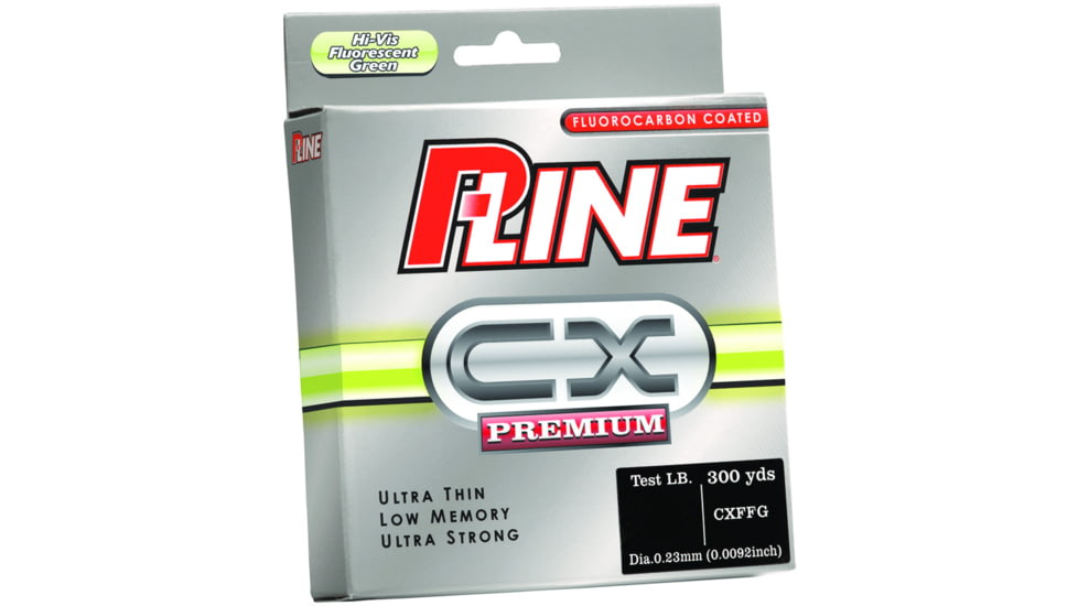 P-Line CX Premium Fluorocarbon-Coated Mono Filler Spool 25lb 300yd Flour Green, CXFFG-25
