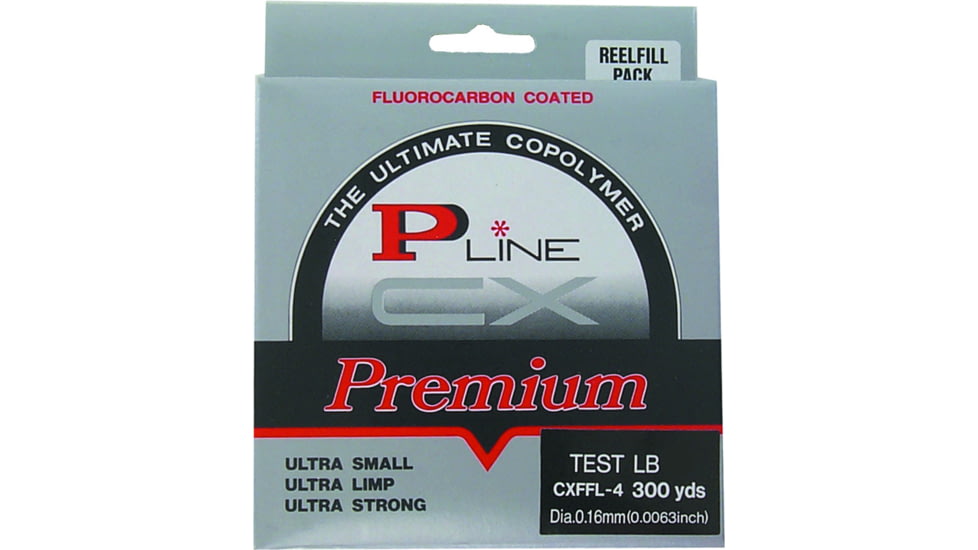 P-Line Cx Premium Fluorocarbon-Coated Mono Filler Spool, Clear Fluorescent, 6lb 300Yd, CXFFL-6
