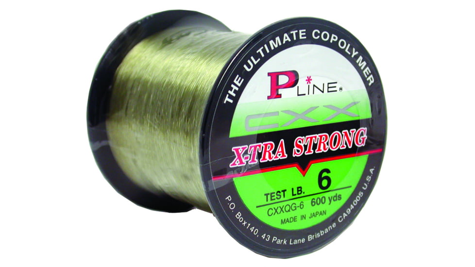 P-Line CXX X-Tra Strong Mono 8lb 600yd Spool Moss Green 1/4 Size, CXXQG-8