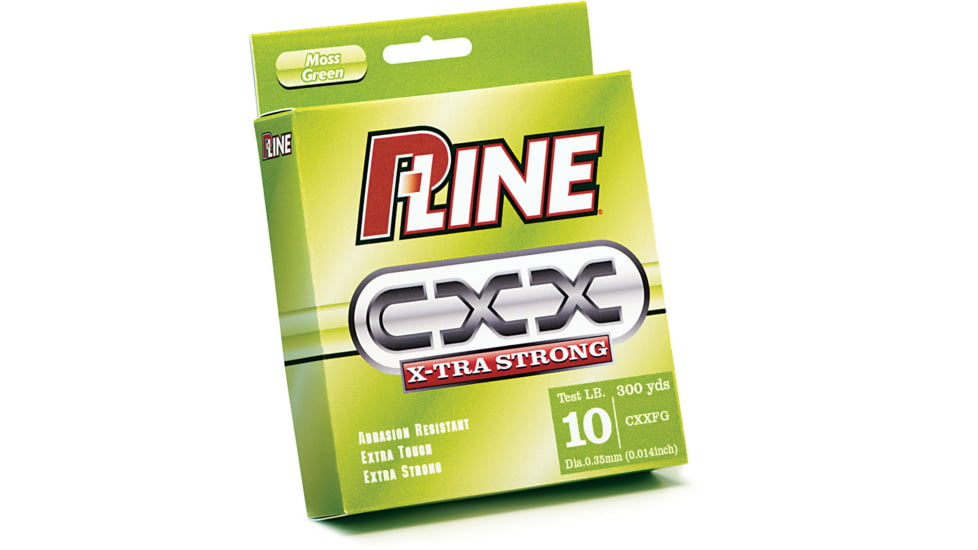 P-Line CXX X-Tra Strong Mono Filler Spool, Moss Green, 300yd12lb, CXXFG-12