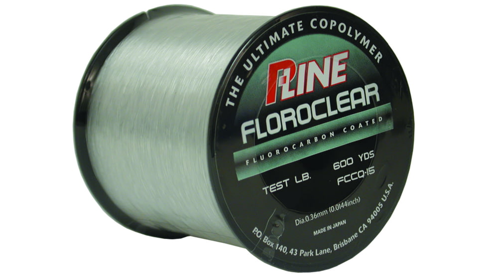 P-Line Floroclear Fluorocarbon Coated Mono 12lb 600yd Clear, FCCQ-12