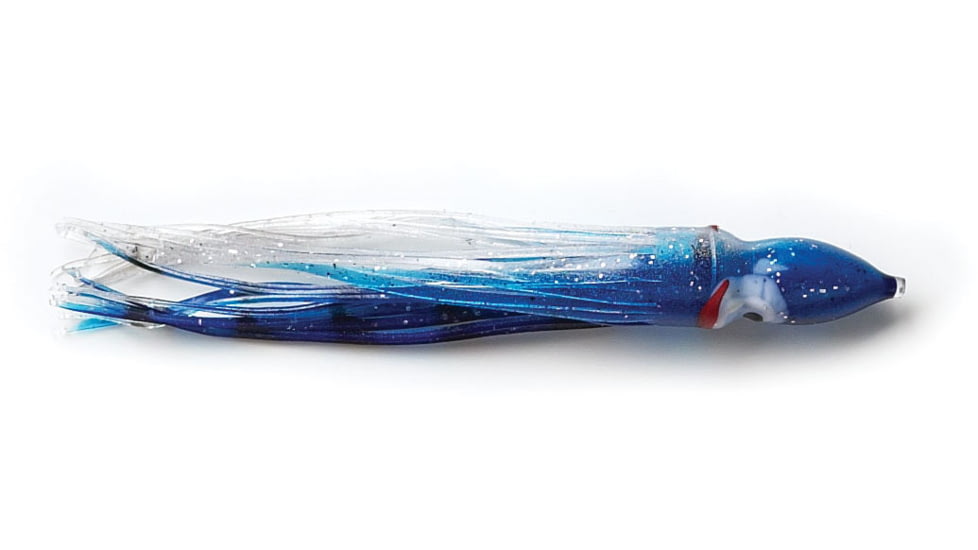 P-Line Sunrise Squid Skirt 4 1/2", Blue/Silver &amp; Black Silver Flake, 5/Pack, SQ45-111
