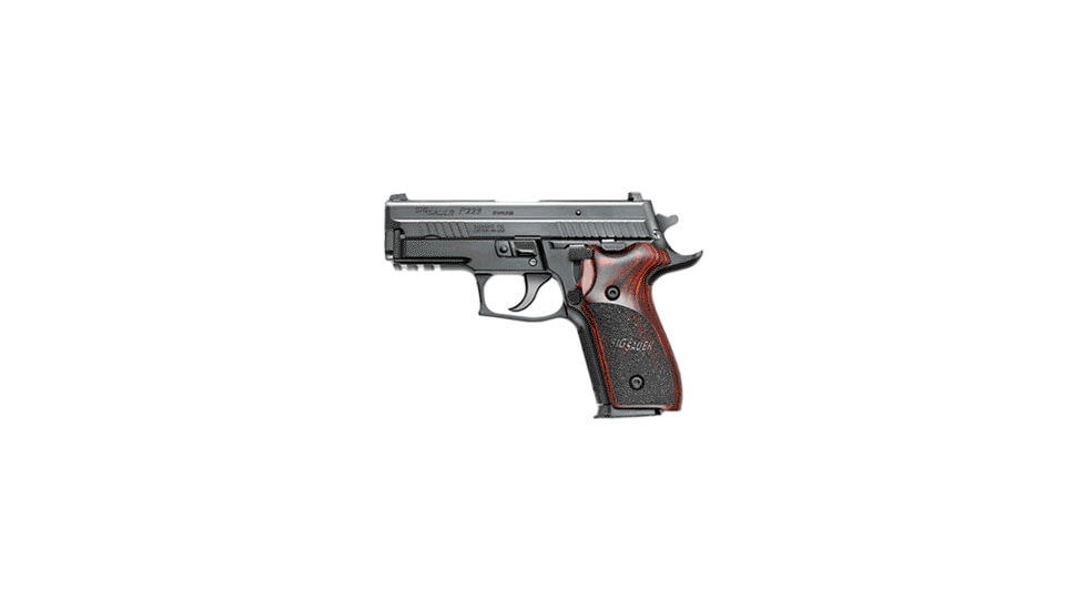 SIG SAUER P229 Elite Pistol, .357 SIG, 3.9 in barrel, anodized aluminum frame, custom rosewood grip, recoil operated semi-automatic, SIGLITE night sights, extended beavertail, 12 round magazine, P229 Elite-5-FRRMPG