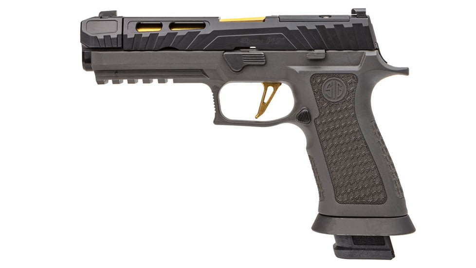 SIG SAUER P320 Spectre Comp Pistol, 9mm Luger, 4.6 in barrel, polymer frame, XLG laser engraved grip, recoil operated semi-automatic, X-RAY3 Day/Night sights, 21 round magazine, P320 SC-1-FRRMPG