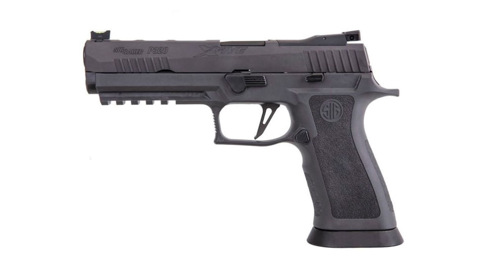 SIG SAUER P320 X-Five Legion Pistol, 9mm Luger, 5 in barrel, tungsten-infused polymer frame, integrated grip, recoil operated semi-automatic, fiber-optic front, adj. target rear, 17 round magazine, P320 X5L-1-FRRMPG