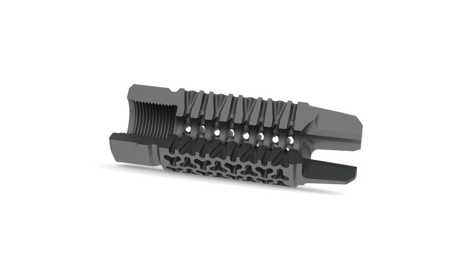 Precision Armament EFAB 556 Hybrid Muzzle Brake, .223 Caliber / 5.56mm, Thread 1/2-28 TPI, Matte Black A04484