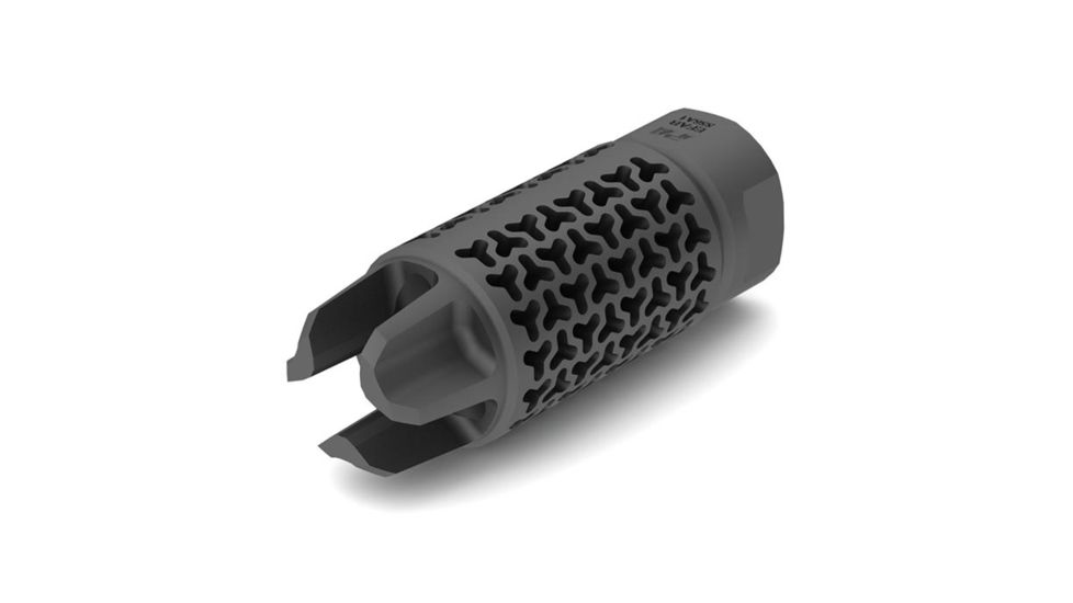 Precision Armament EFAB 556 Hybrid Muzzle Brake, .223 Caliber / 5.56mm, Thread 1/2-28 TPI, Matte Black A04484