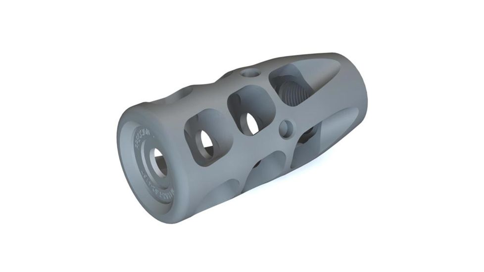 Precision Armament M41 Severe-Duty Muzzle Brake 6.5mm/.264Cal, Matte Stainless A04011