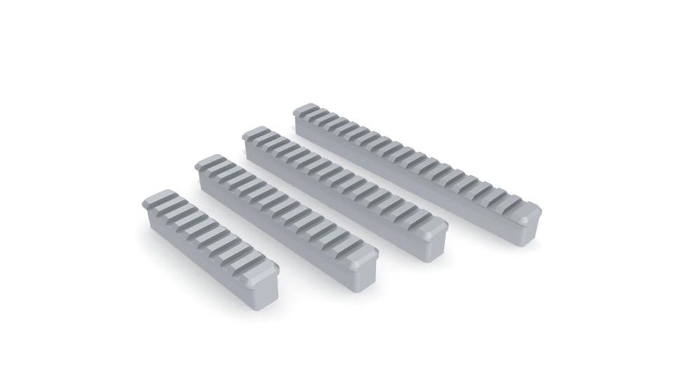 Precision Armament Rail Blank, 7075 Aluminum, 9-Slot, 4.0", Satin Finish A11001