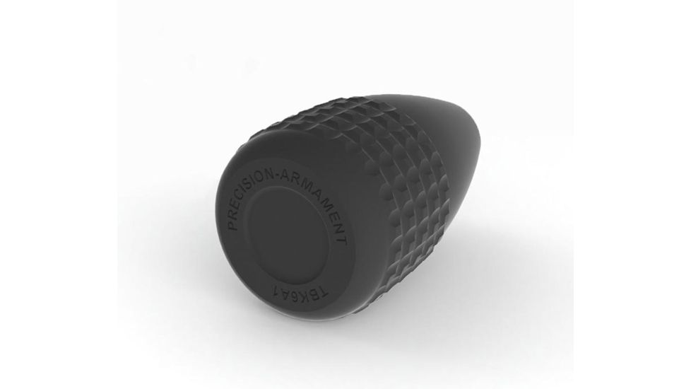 Precision Armament TBK-6 Oversize Tactical Bolt Knob, Aluminum, 5/16-24 Thread, Matte Black A05002