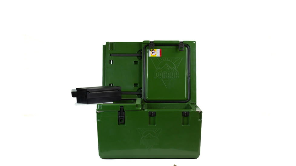 PacBak P88-MK Cooler Army Grn &amp; ROAM 18V Vacuum Sealer Combo 33x23x20in, 88qt cap, 5-in-1: 3 chambers + table top + cut board, CK100045