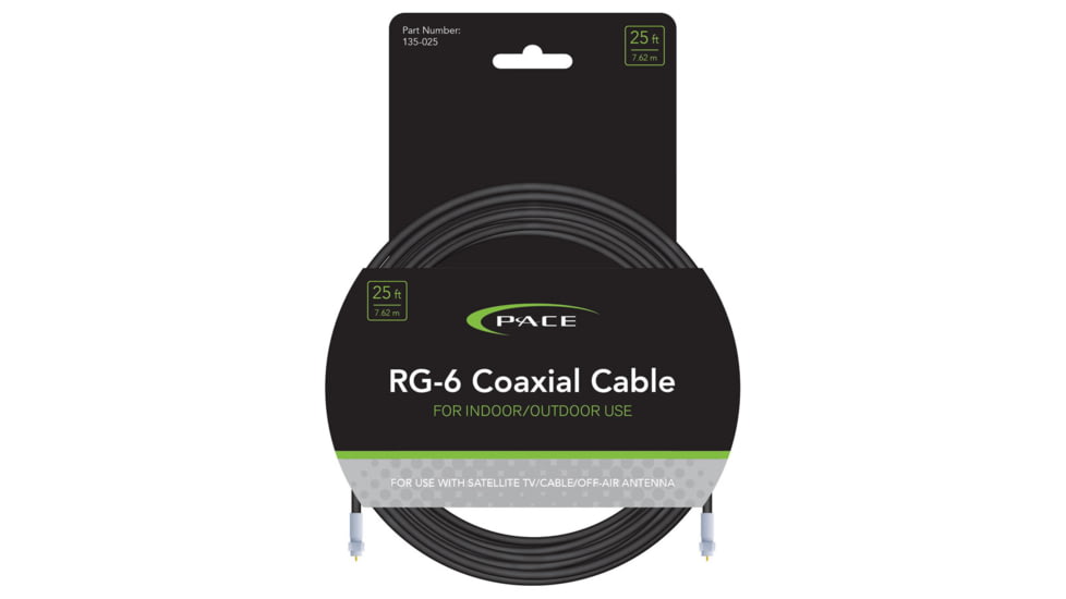 Pace International Coaxial Rg 6 Cable 25', 135-025