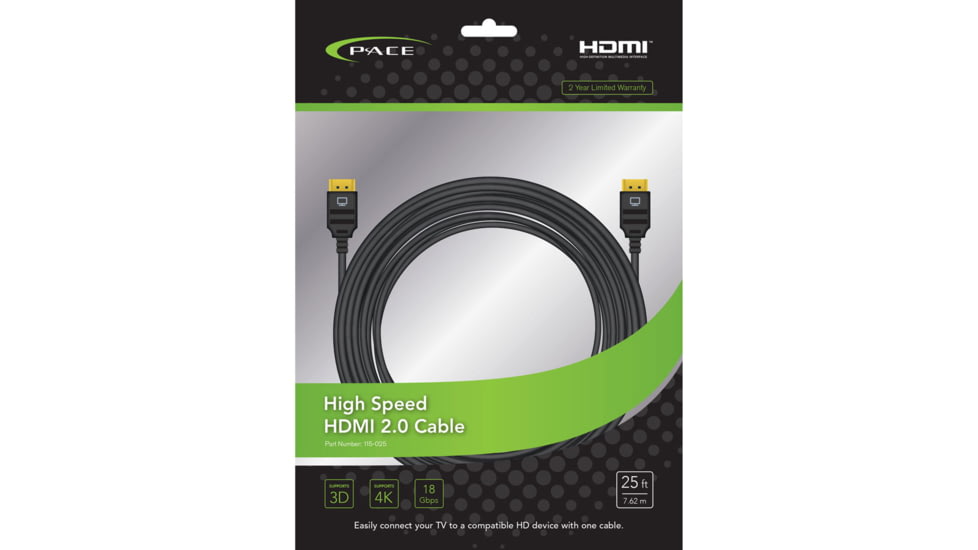 Pace International High Speed &amp; Cl3 Rated Hdmi 25', 115-025
