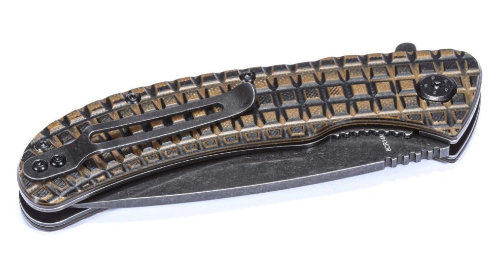 Pachmayr Grappler Folding Knife, 8Cr14Mov Steel Blade, Grappler G-10 Handle, Green/Black, 04292