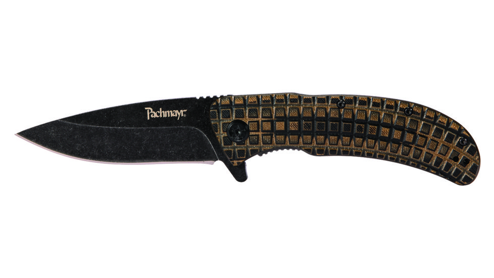 Pachmayr Grappler Folding Knife, 8Cr14Mov Steel Blade, Grappler G-10 Handle, Green/Black, 04292