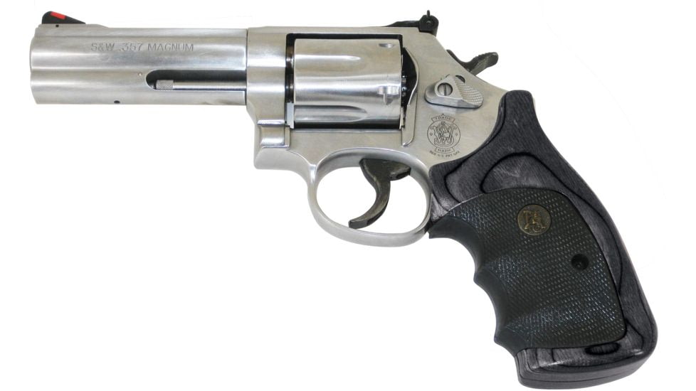 Pachmayr Handgun Grip for Smith &amp; Wesson J Frame, Charcoal Silvertone, 00456