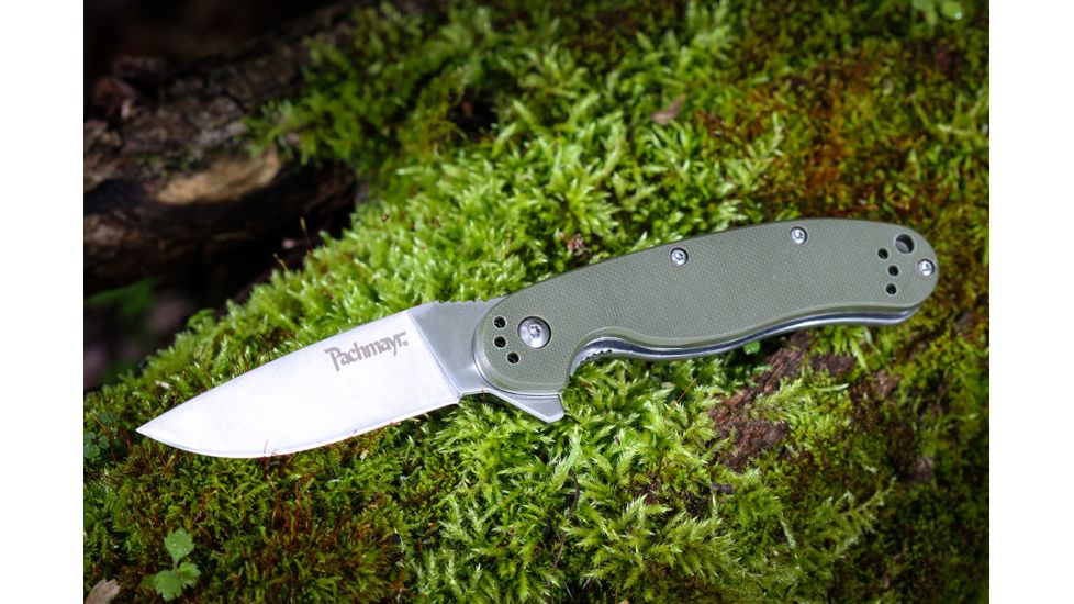 Pachmayr Snare Folding Knife, 8Cr14Mov Steel Blade, G10 Handle, OD Green, 04296