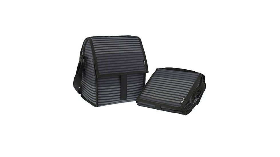 Packit Deluxe Lunch Bag, Gray Stripe, Gray Stripe, 1 Year Mfg Warranty, PKT-15191