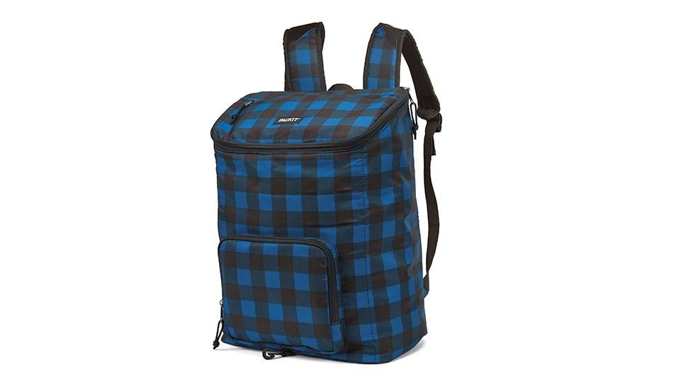 Packit Freezable Cooler Backpack, Navy Buffalo, Navy, 100% Polyester, Line Exterior, PKT-20477
