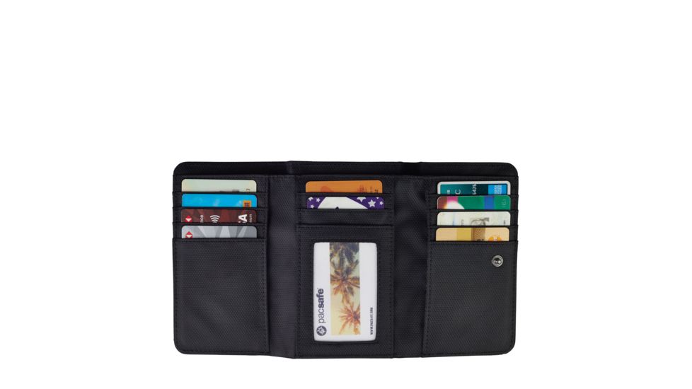 Pacsafe Daysafe Trifold Women's Wallet, Black 20525100
