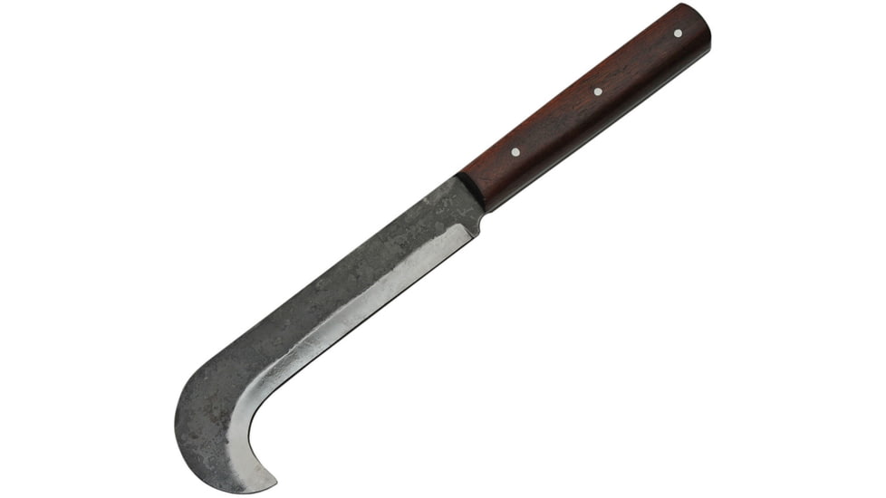 Pakistan Bill Hook Machete Knife, 9 carbon steel blade, Brown wood handle, HS-4426
