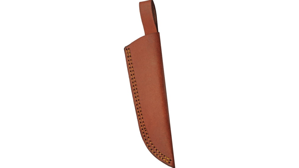 Pakistan Colorwood Fixed Blade Knife, 9.5in Overall, 4.5in Satin Stainless Steel Blade, Sculpted Colorwood Handle, Black Leather Belt Sheath, 203492